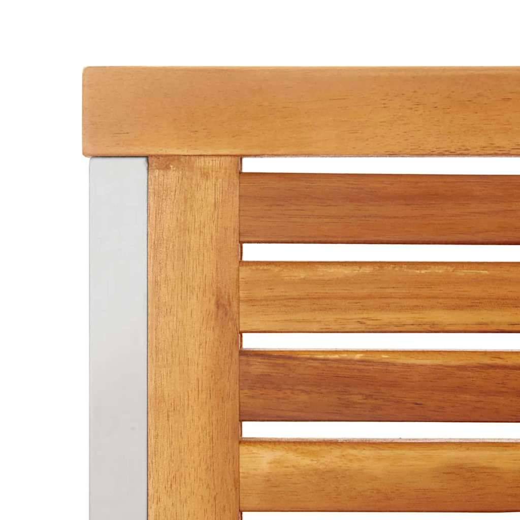 Table et Chaises de Jardin 6 Personnes Bois d'Acacia et Acier Design Moderne Marron – ComfortXL Outdoor Living - Image 8
