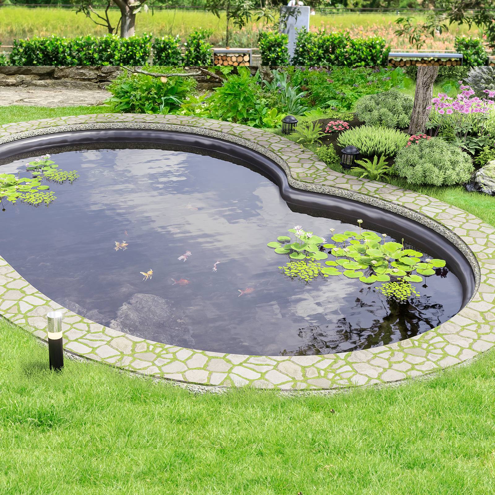 Vevor - VEVOR Bâche de bassin EPDM 9 x 10,6 m, épaisseur 1,5 mm, membrane souple et résistante aux UV, facile à découper et installer. - Image 8
