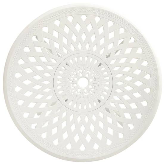 Maison Chic - Table de jardin | Table d'extérieur Blanc 78x78x72 cm Aluminium coulé - Image 3