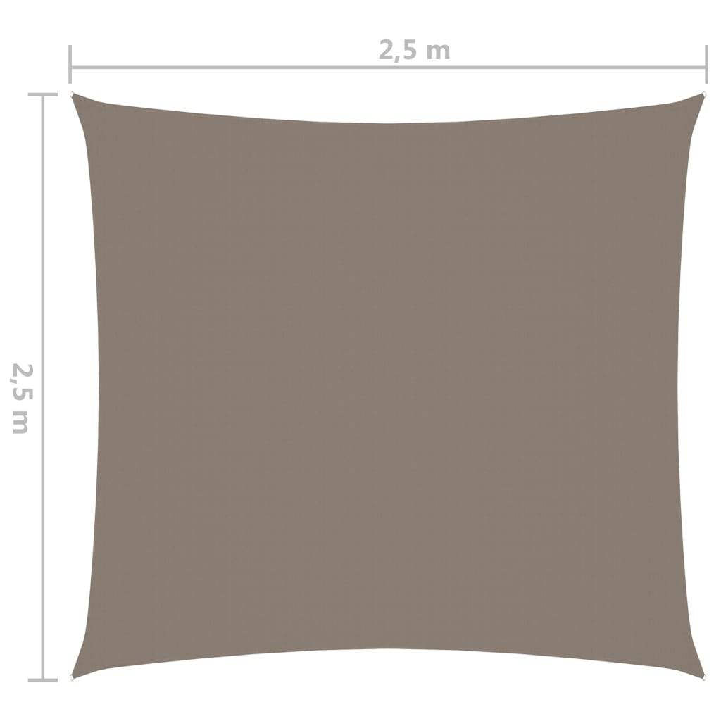 Helloshop26 - Voile toile d'ombrage parasol tissu oxford carré 2,5 x 2,5 m taupe - Imagen 6