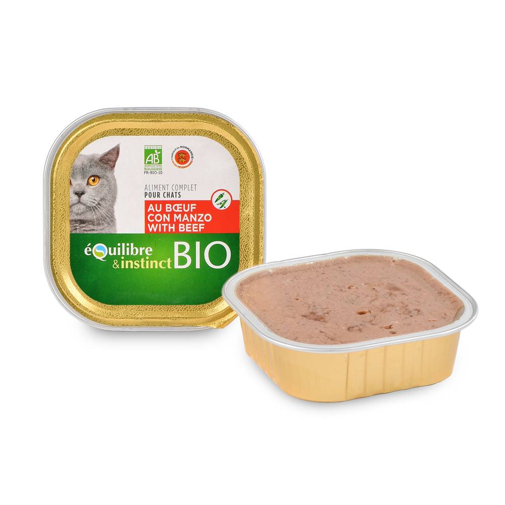 Equilibre & Instinct - Pâtées Bio au Boeuf pour Chat - Imagen 1