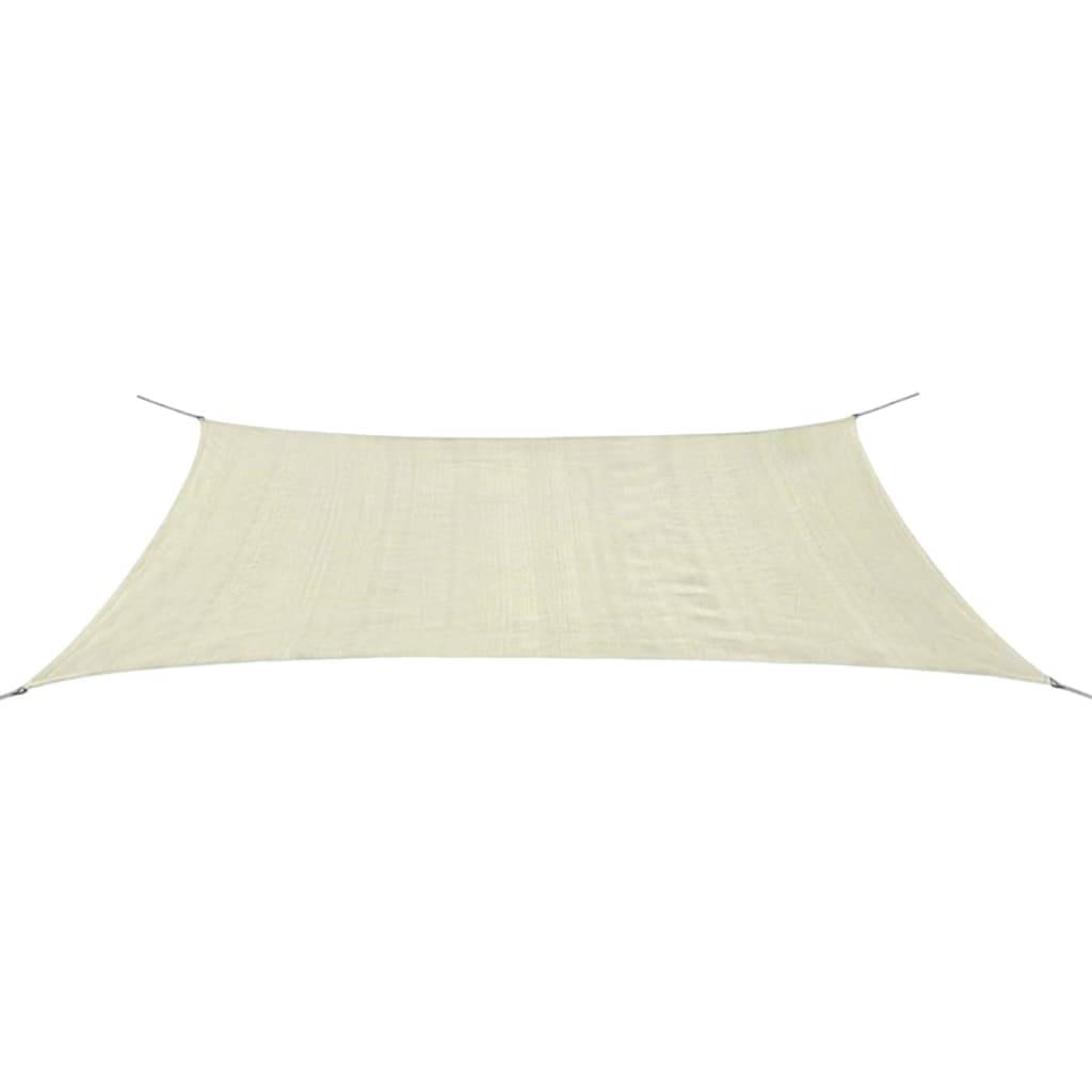 Helloshop26 - Parasol en pehd rectangulaire 4 x 6 m crème - Imagen 1