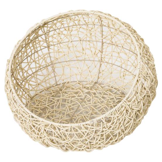 Sans Marque - Grotte pour chat en rotin, lit pour chat, maison pour chat avec coussin, tente pour chat, niche pour chats et chiens, beige, Ø56 x 35 cm - Image 9