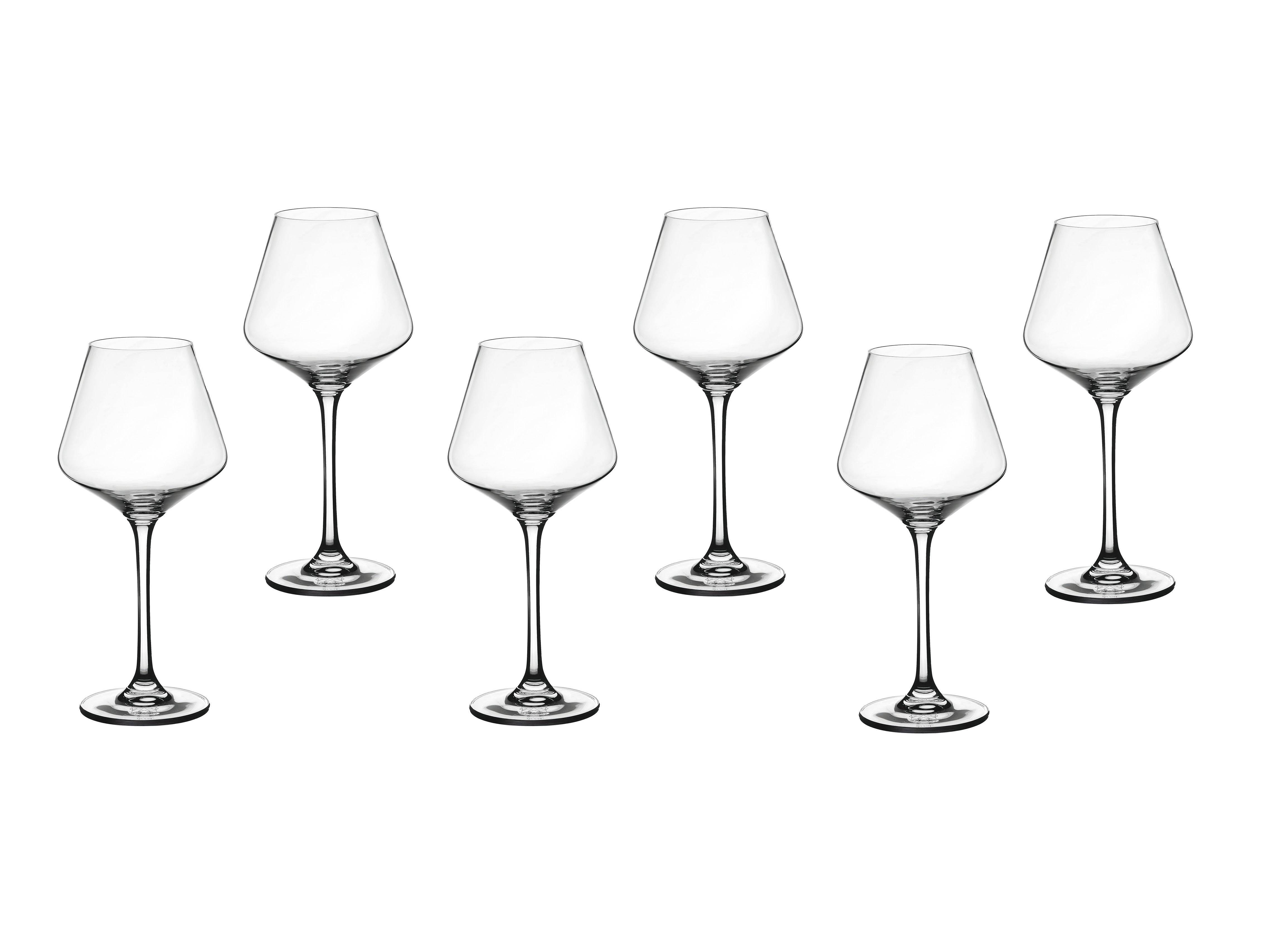 Lot de 6 Verres à pied en Cristallin (cristal sans plomb) "LAGOM", Bjorn
