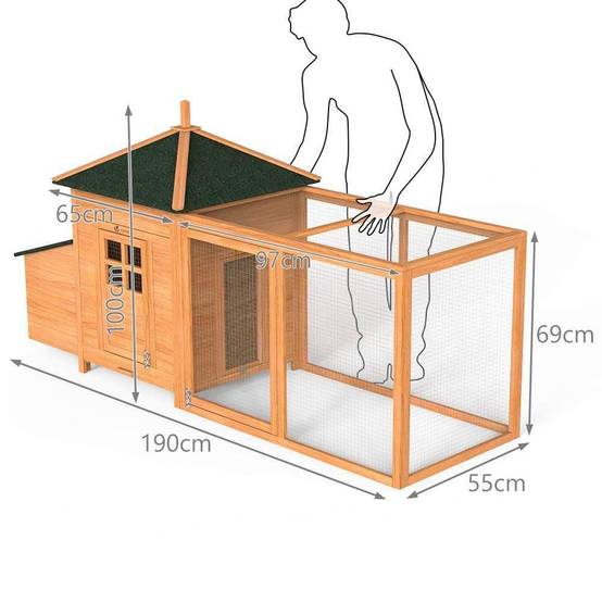 Grand poulailler en Bois avec Pondoir et Perchoir - Image 3