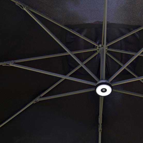 Parasol déporté noir 4x3 m Mercuria - Gecko Jardin - Image 7