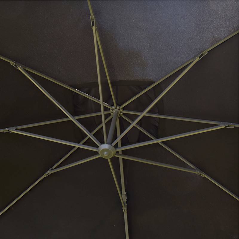 Parasol déporté noir 4x3 m Mercuria - Gecko Jardin - Image 6