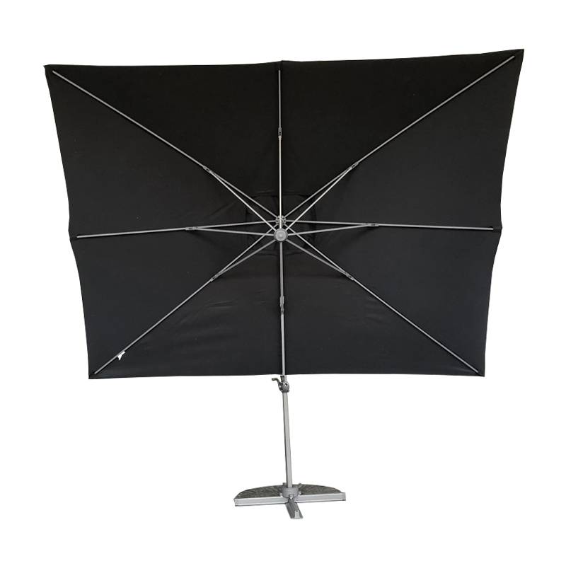 Parasol déporté noir 4x3 m Mercuria - Gecko Jardin - Image 4