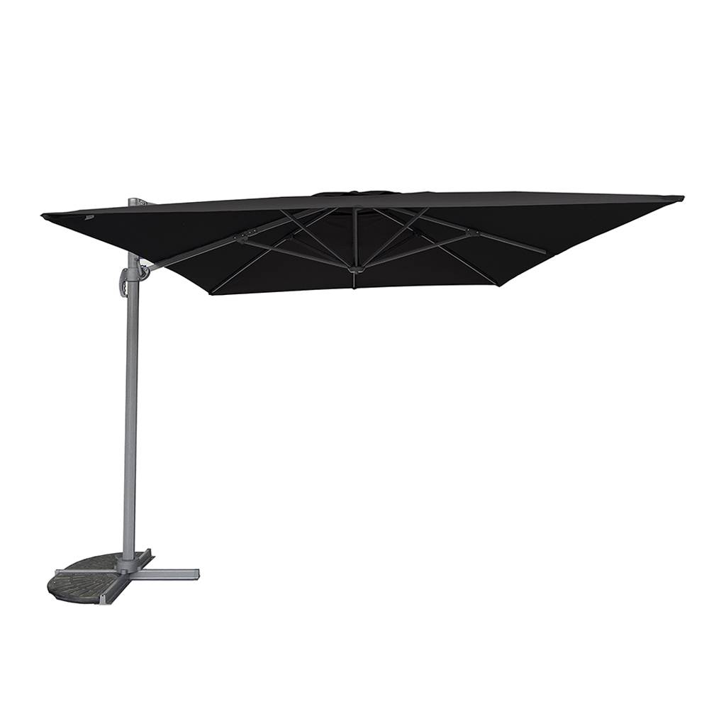 Parasol déporté noir 4x3 m Mercuria - Gecko Jardin - Image 2