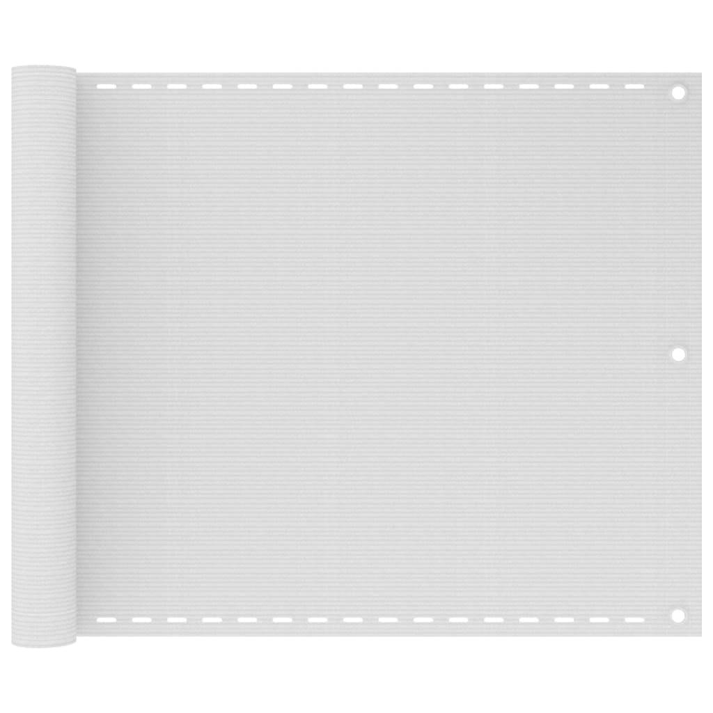 Helloshop26 - Écran de balcon brise pare vue protection confidentialité en PEHD 75 x 400 cm blanc - Imagen 1
