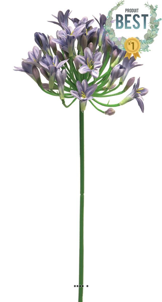 Artificielles - Agapanthe artificielle en tigeH 75cm, grande tête D 14 cm Lavande - BEST - couleur: Lavande - Imagen 1