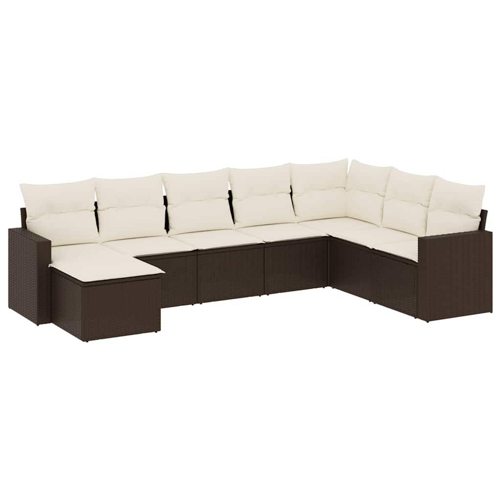 ComfortXL - Salon de jardin modulable en résine tressée pour balcon ou terrasse Marron 8 pcs – ComfortXL Outdoor Living - Image 2