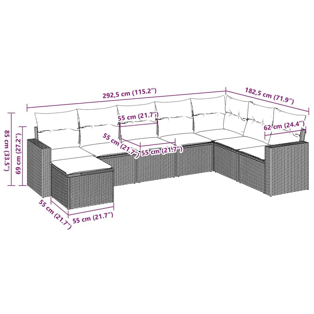 ComfortXL - Salon de jardin modulable en résine tressée pour balcon ou terrasse Marron 8 pcs – ComfortXL Outdoor Living - Image 3