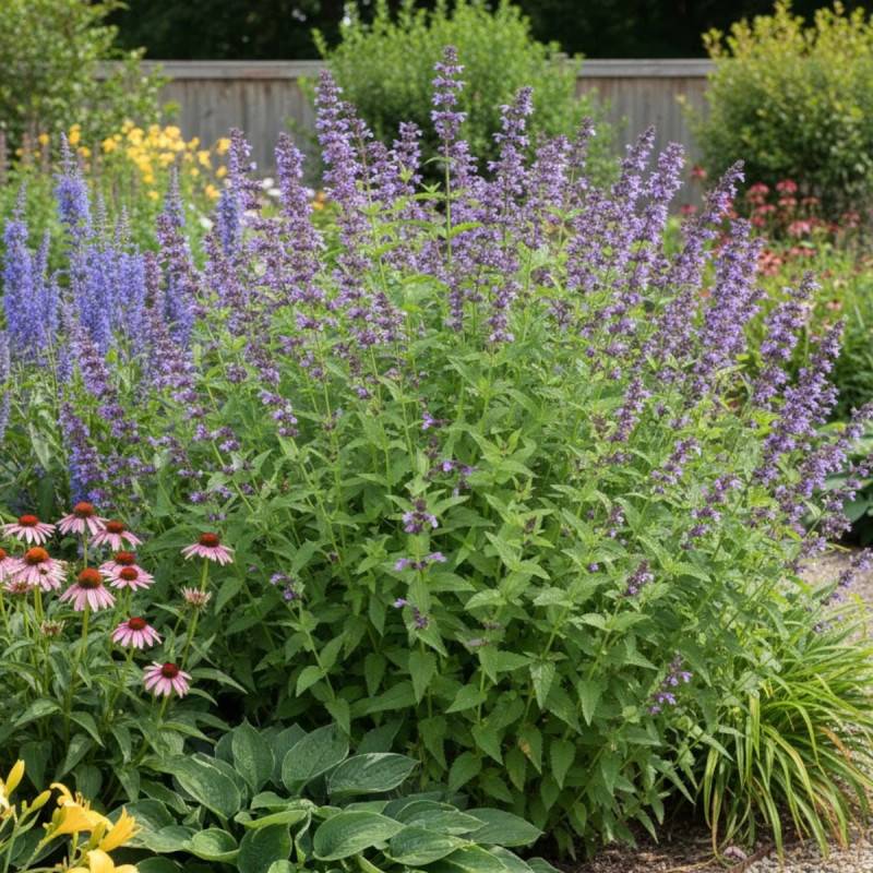 Herbe aux chats - Menthe des chats sibirica, Nepeta à fleurs Bleue/Violette - feuillage Persistant - Godet - 5/20 cm - Imagen 1