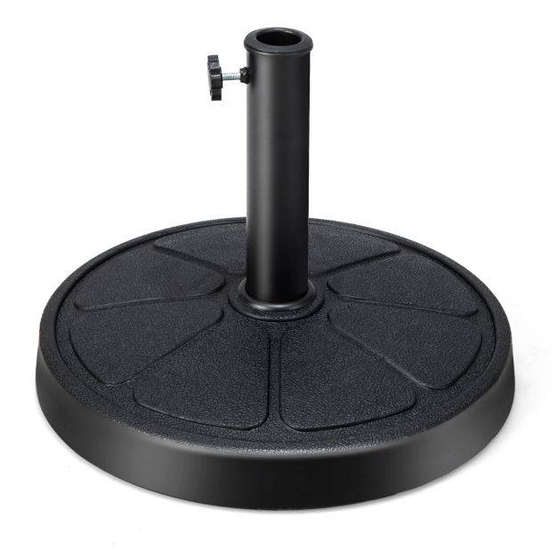 Base de parasol d'extérieur 14 kg support de parasol rond diamètre 45 cm s'ddapte aux poteaux de parasol de 38 à 48 mm noir - Image 2