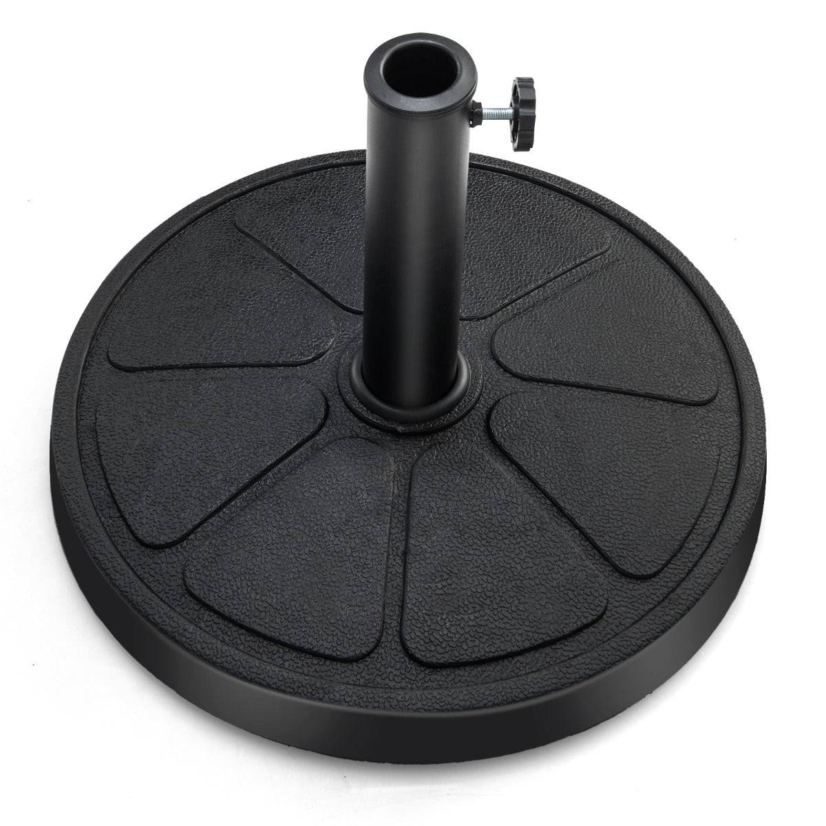Base de parasol d'extérieur 14 kg support de parasol rond diamètre 45 cm s'ddapte aux poteaux de parasol de 38 à 48 mm noir - Image 1