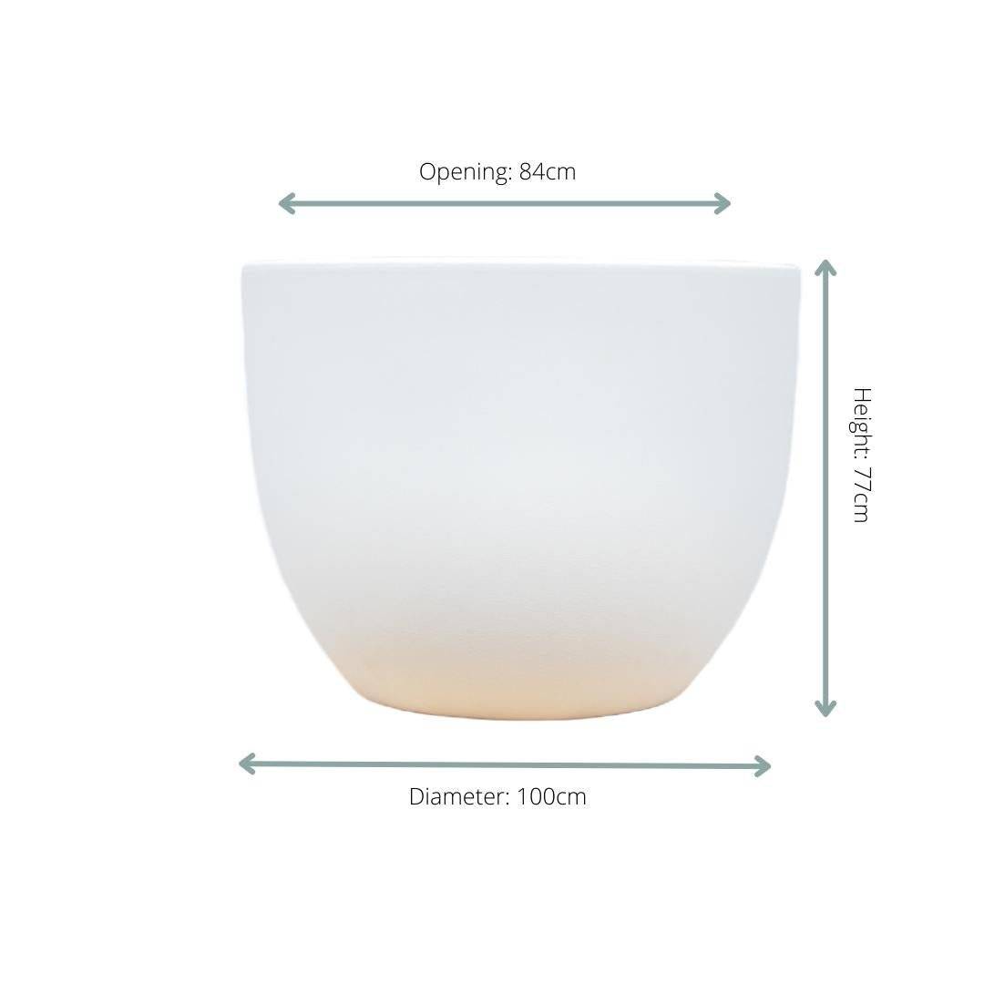 Pot Eggy Blanc 100cm- La Green Touch - Imagen 2