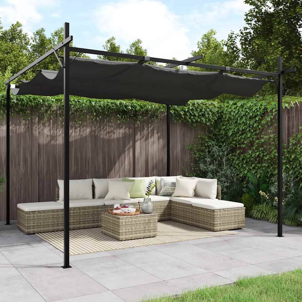 PANGIVO - Pergola avec toit rétractable anthracite 295 x 292 x 230 cm - PANGIVO - Image 1