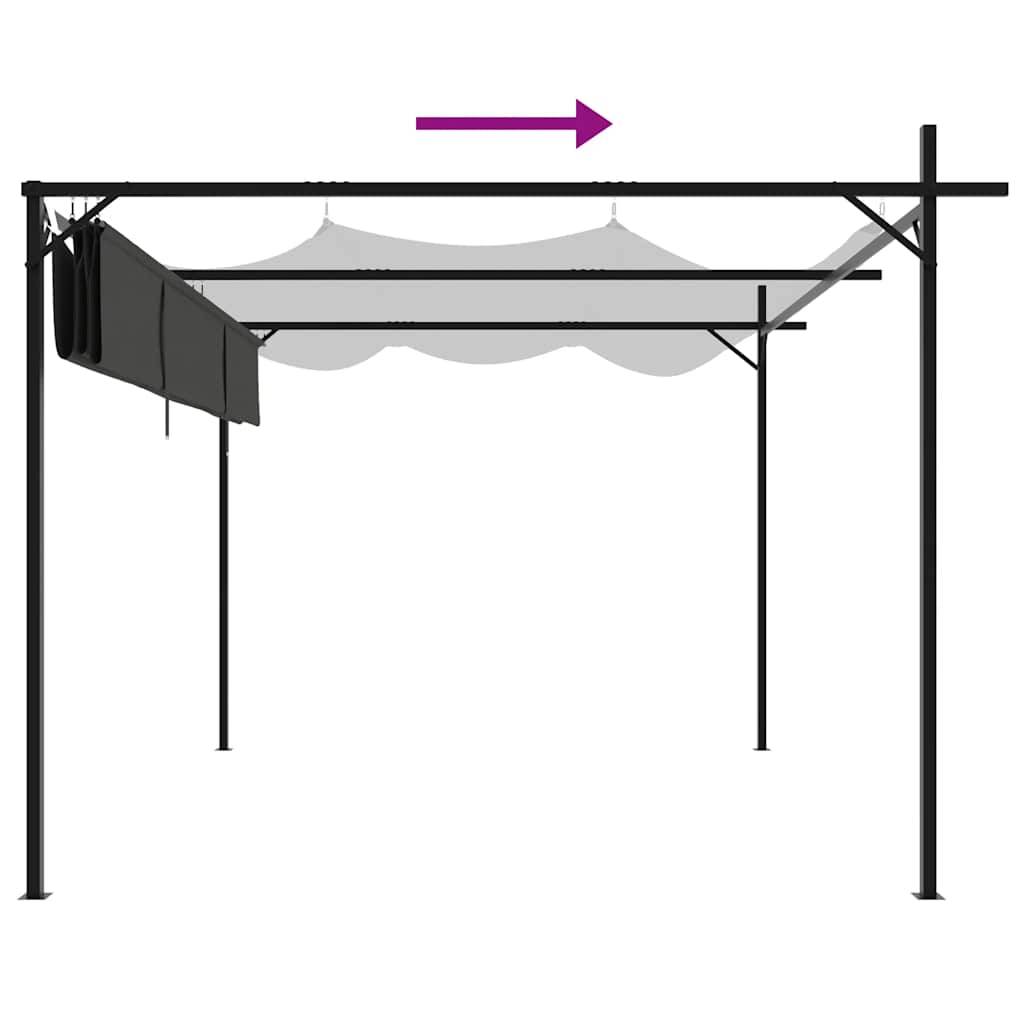 PANGIVO - Pergola avec toit rétractable anthracite 295 x 292 x 230 cm - PANGIVO - Image 6