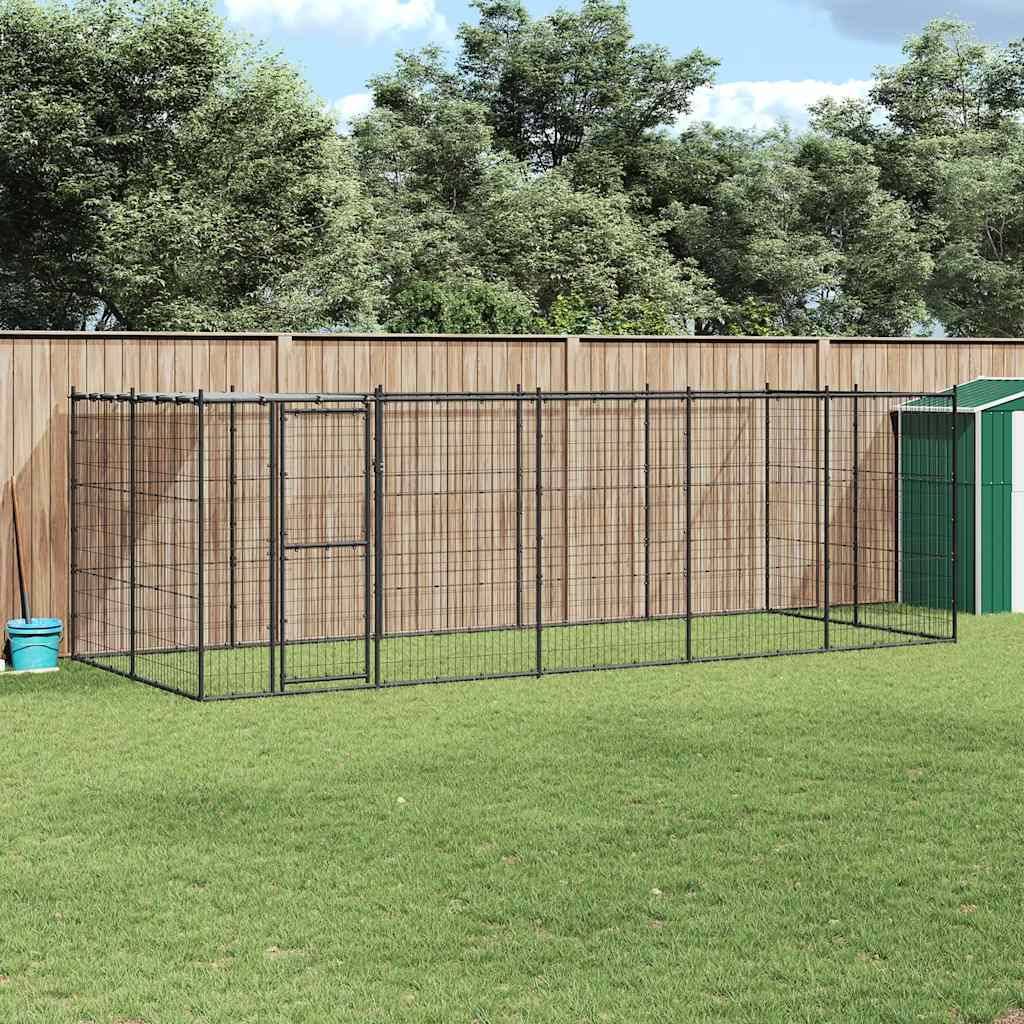 Vidaxl - Chenil extérieur Acier avec toit 12,1 m² vidaXL 3082294 - Imagen 1
