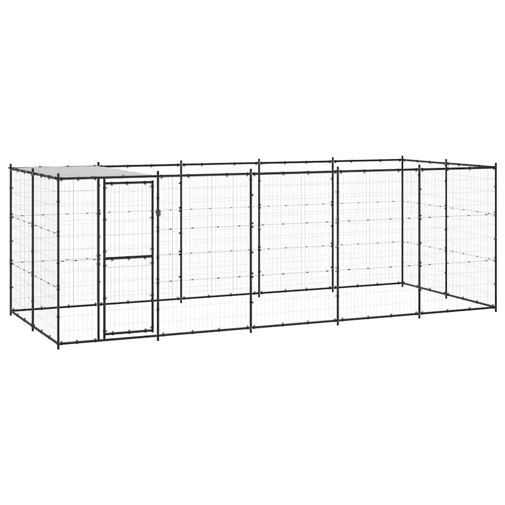 Vidaxl - Chenil extérieur Acier avec toit 12,1 m² vidaXL 3082294 - Imagen 2