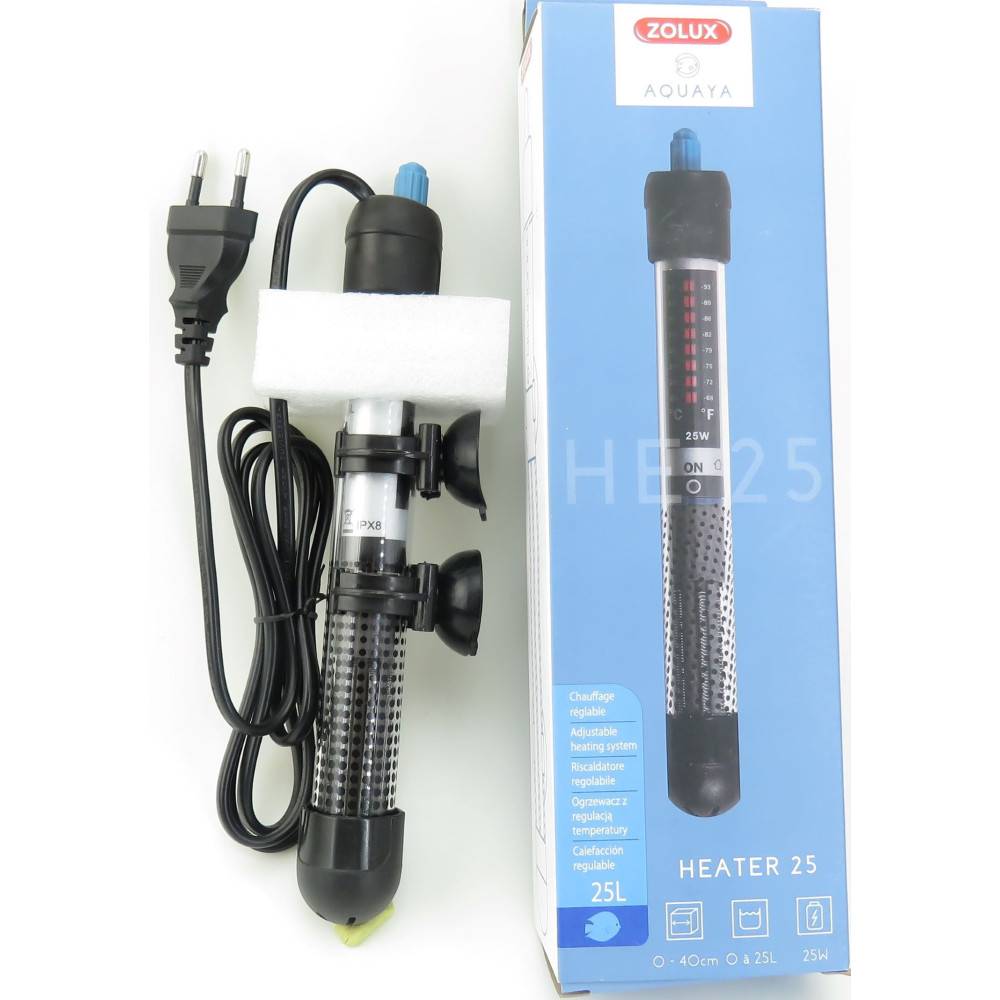 Zolux - Calentador de acuario heater 25 zolux 25 W longitud 23 cm