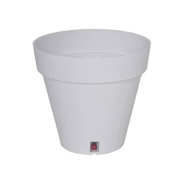 Riss - Bac A Fleurs Rond Riviera Loft - Plastique - Diametre 30 Cm - Blanc - Imagen 2