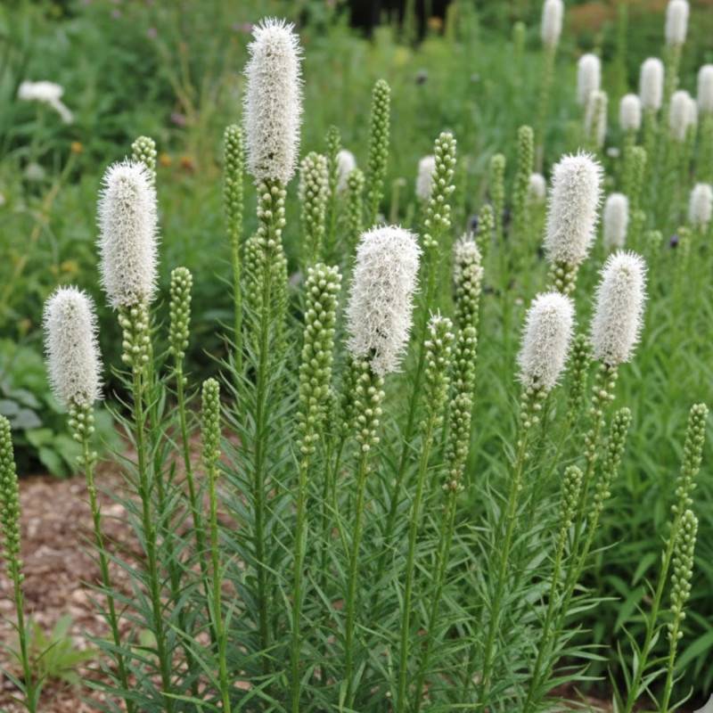 Plume du Kansas blanche, Liatris à fleurs Blanche/ - feuillage Caduc - Godet - 5/20 cm