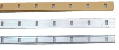 Crémaillère aluminium à encastrer 1337 VACHETTE - Alu brut - L.2 m - 0290223 - Image 1