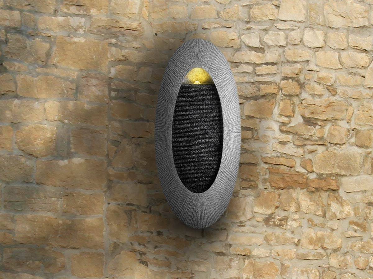 Jardideco - Fontaine extérieure murale effet grès avec LED Gris foncé - Jardideco - Imagen 1