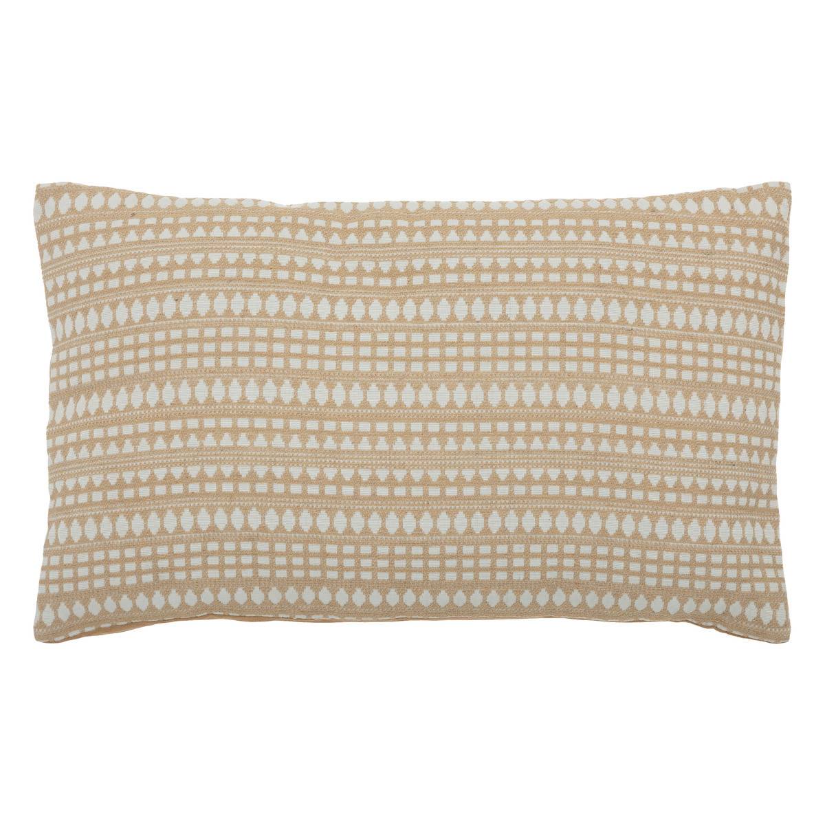 Coussin décoratif Beige Lin Jacquard 30 x 50 cm - Imagen 1