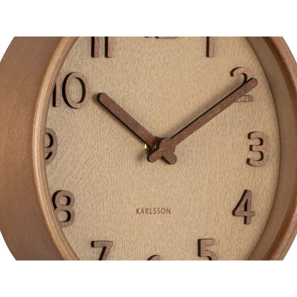 Karlsson - Horloge ronde en bois Pure grain 22 cm - Imagen 4