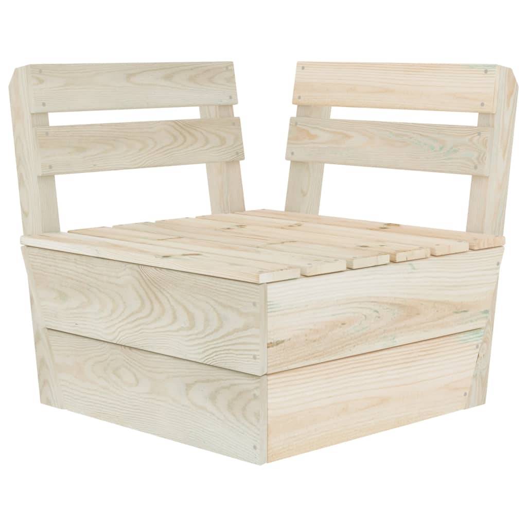 Helloshop26 - Salon de jardin meuble d'extérieur ensemble de mobilier palette 6 pièces bois d'épicéa imprégné - Imagen 3