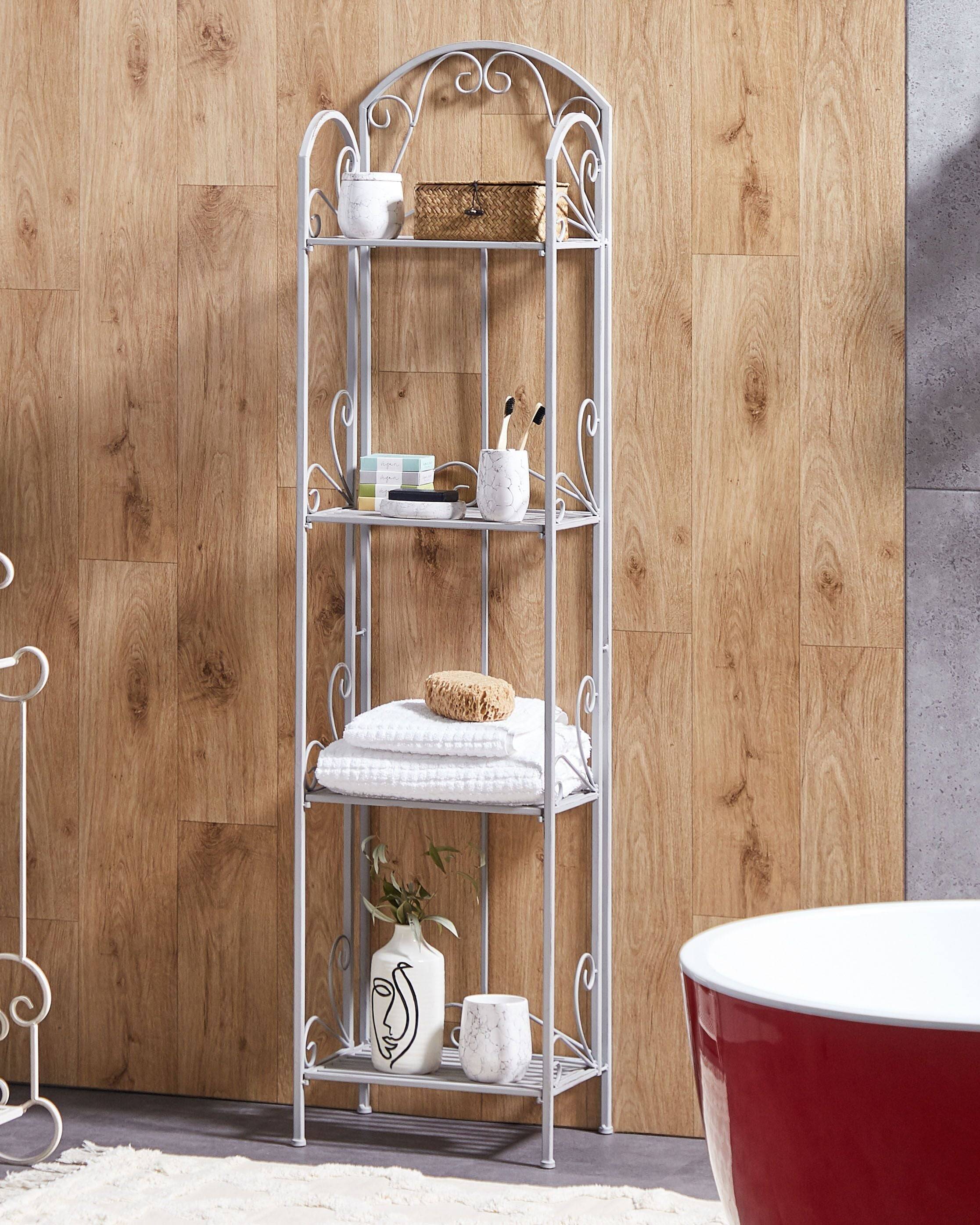 Beliani - Étagère de salle de bain Métal Gris VALDIVIA - Beliani - Imagen 1
