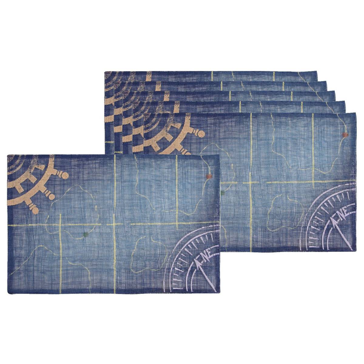 Aubry Gaspard - Lot de 6 sets de table en sinamay Roue de bateau - Imagen 1