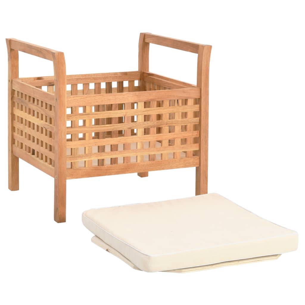 Vidaxl - Banc de rangement 49x48x49 cm Bois de noyer massif - vidaXL - Imagen 5