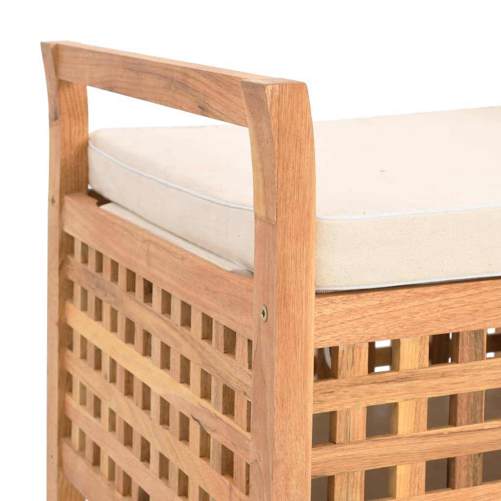 Vidaxl - Banc de rangement 49x48x49 cm Bois de noyer massif - vidaXL - Imagen 4