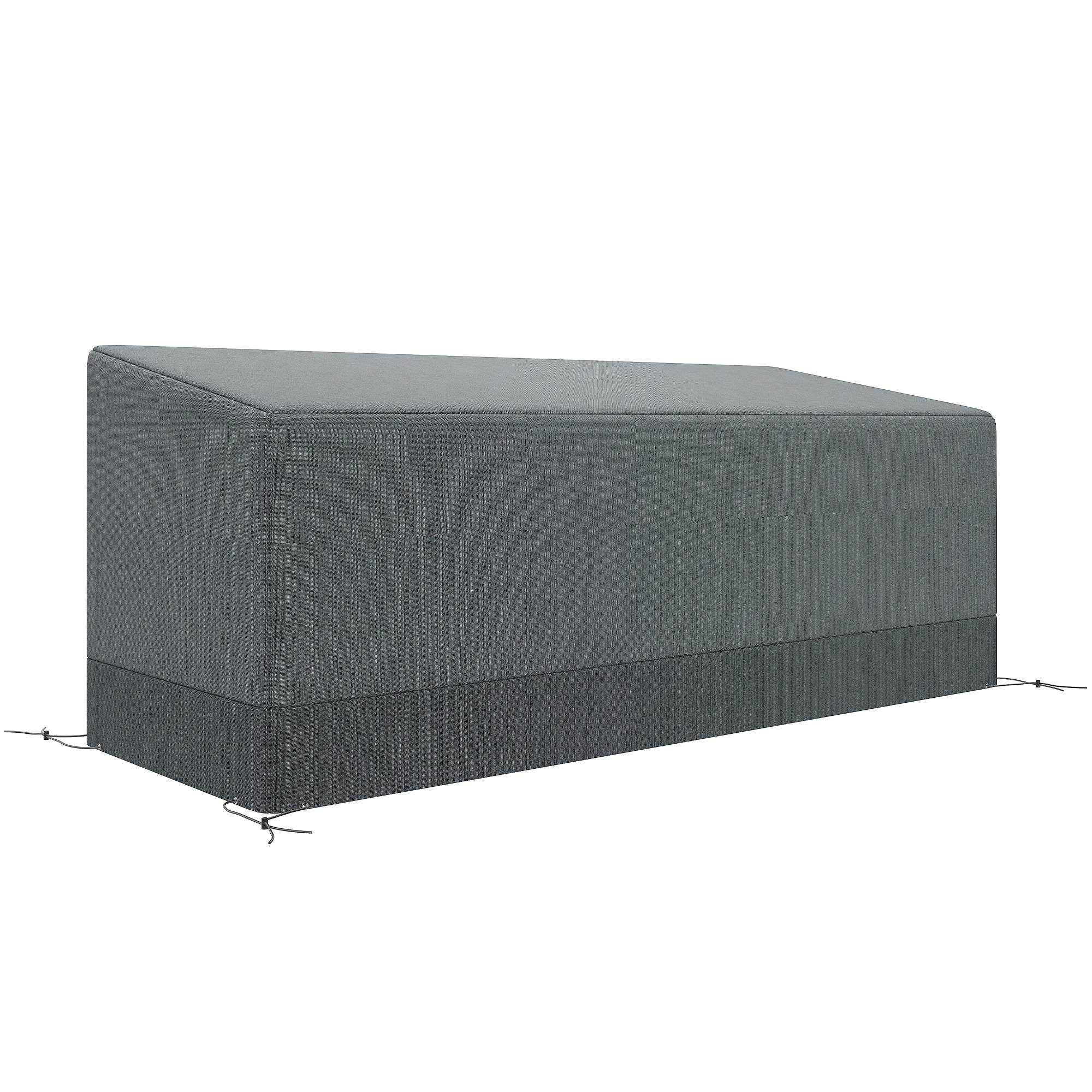 Housse de protection pour mobilier de jardin, résistante à l'hiver, imperméable et anti-UV, en tissu Oxford 600D, 190,5 x 72 x 76 cm, gris clair