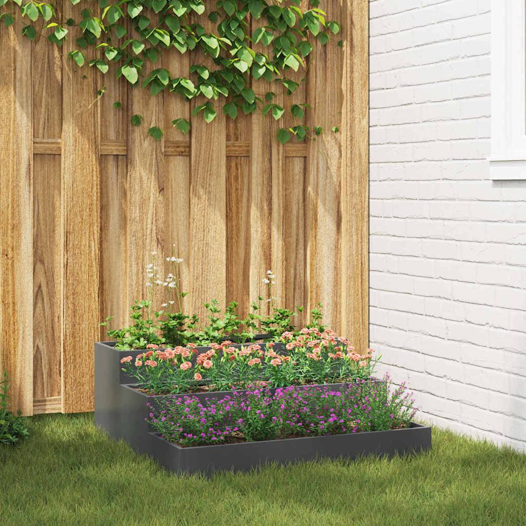 ComfortXL - Jardinière Carrée Acier Potager Surélevé Jardin Anthracite 90cm – ComfortXL Outdoor Living - Image 1