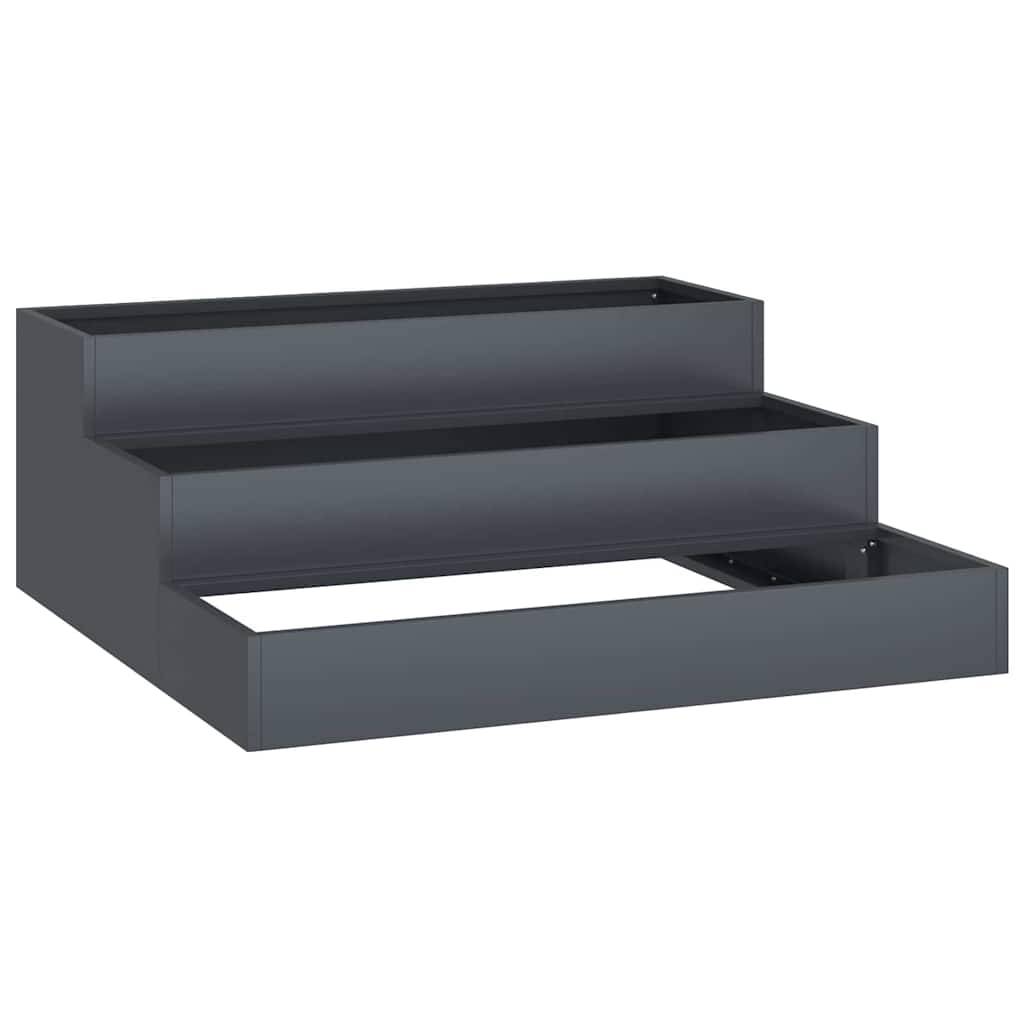 ComfortXL - Jardinière Carrée Acier Potager Surélevé Jardin Anthracite 90cm – ComfortXL Outdoor Living - Image 2