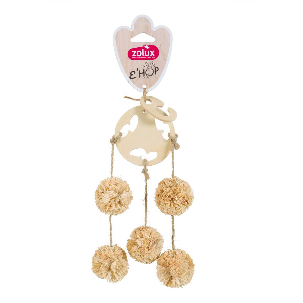 Zolux - Jouet guirlande 5 pompons Ehop pour petits mammifères - Imagen 2