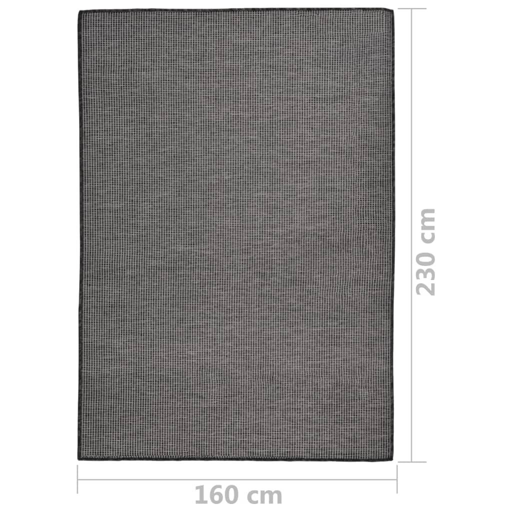 Grand Tapis d'Extérieur Tissage Plat en Polypropylène Anti-UV pour Salon de Jardin Gris 160x230 cm – ComfortXL Outdoor Living - Image 6