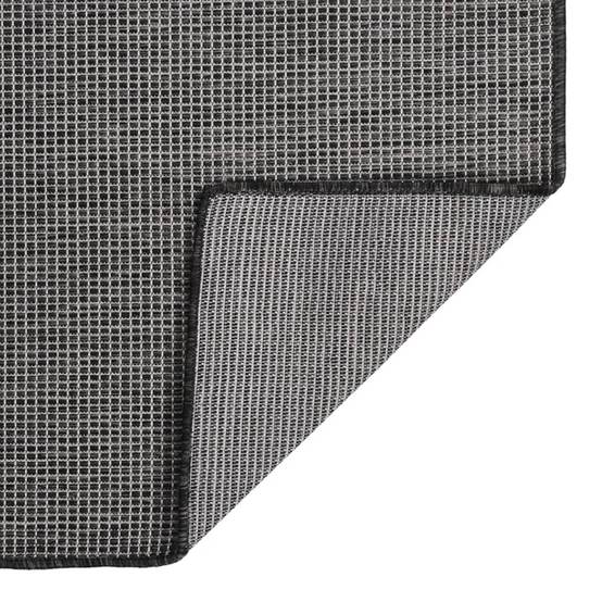 Grand Tapis d'Extérieur Tissage Plat en Polypropylène Anti-UV pour Salon de Jardin Gris 160x230 cm – ComfortXL Outdoor Living - Image 2