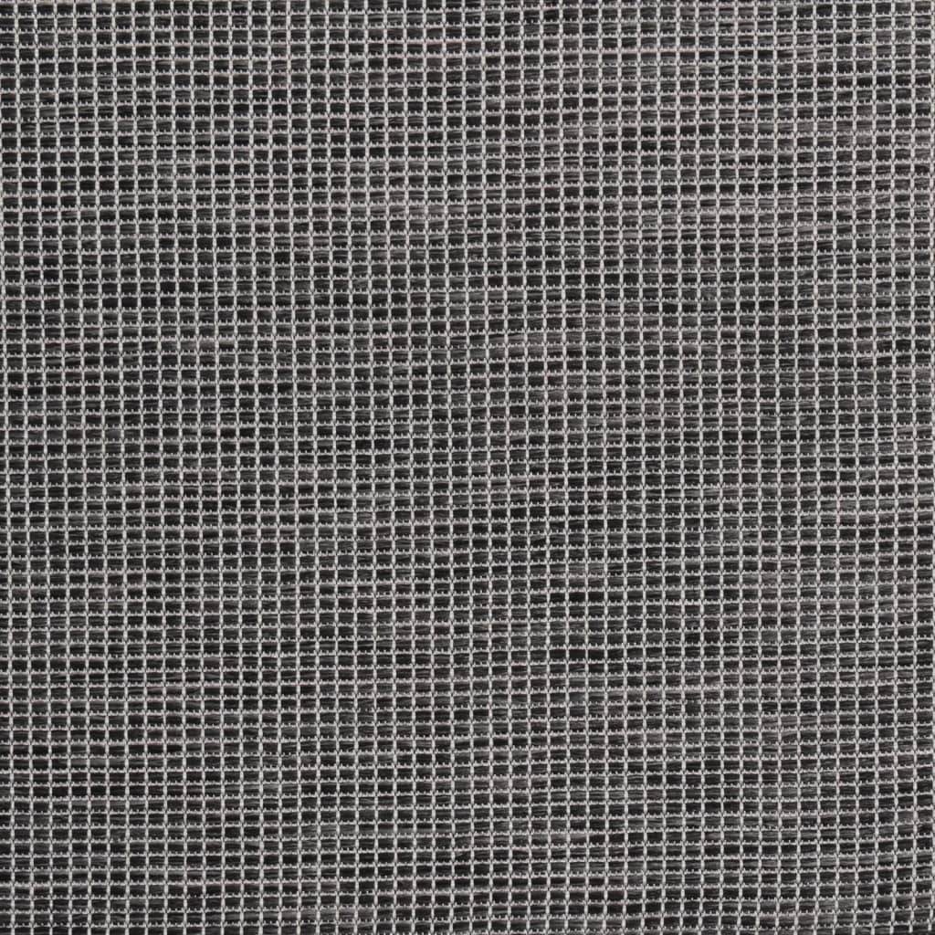 Grand Tapis d'Extérieur Tissage Plat en Polypropylène Anti-UV pour Salon de Jardin Gris 160x230 cm – ComfortXL Outdoor Living - Image 5