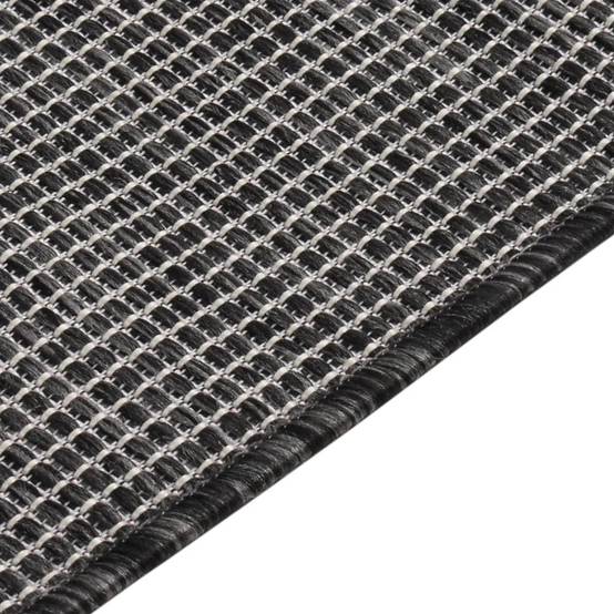 Grand Tapis d'Extérieur Tissage Plat en Polypropylène Anti-UV pour Salon de Jardin Gris 160x230 cm – ComfortXL Outdoor Living - Image 4