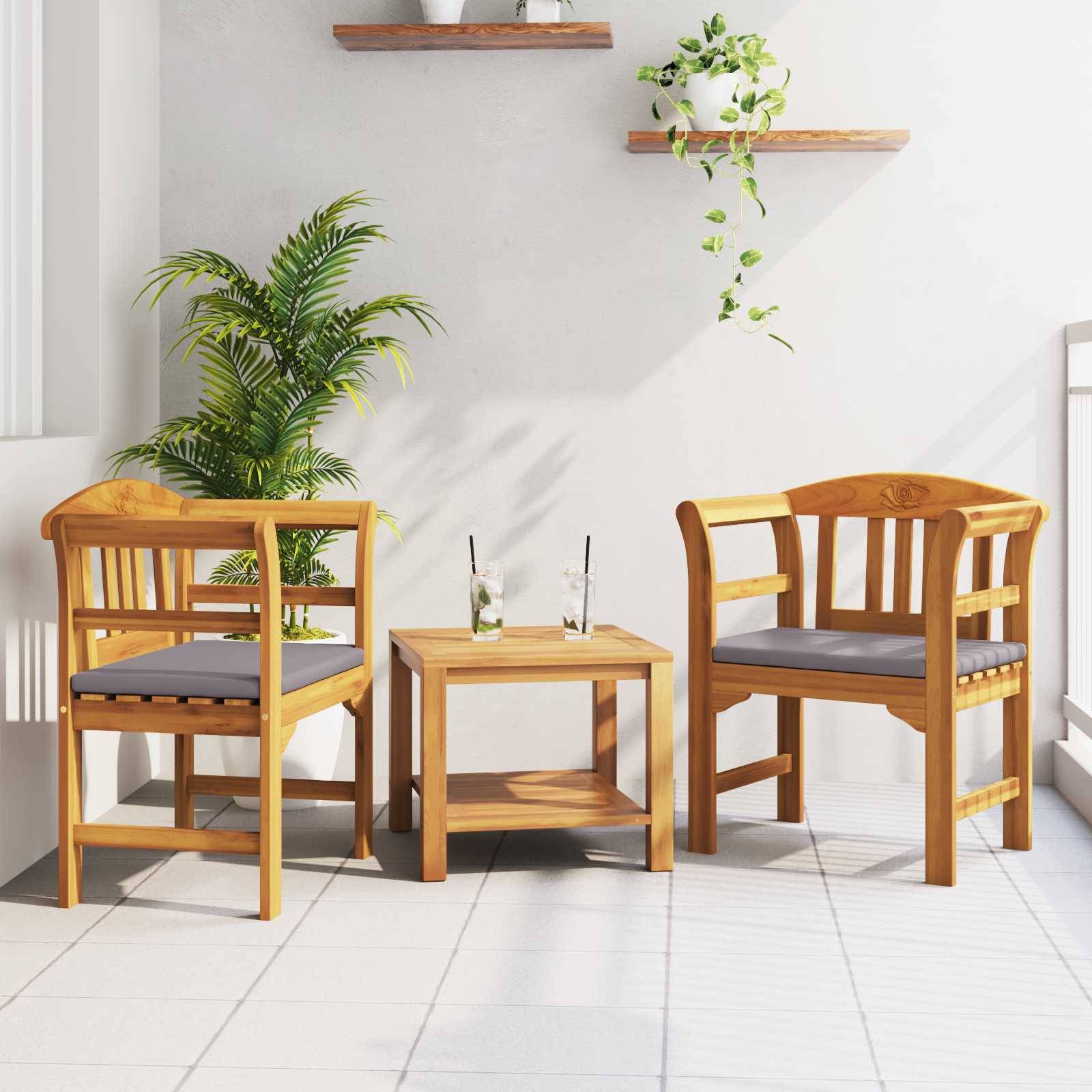 PANGIVO - Banc de jardin bois d'acacia naturel 68.5 x 46 x 82.5 cm, Poids:21.2kg - PANGIVO - Image 1
