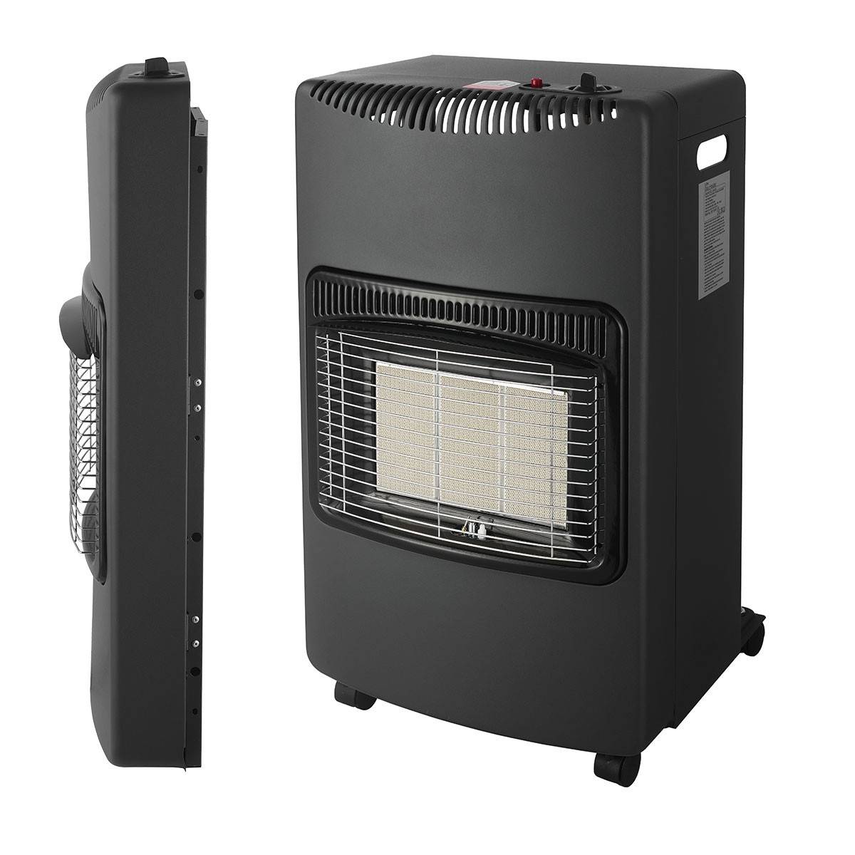 Intec - Poele à gaz pliable 4,2KW Pliable Noir Brûleur céramique Infrarouge Allumage Piezo Chauffage d'appoint gaz INTEC - Imagen 1