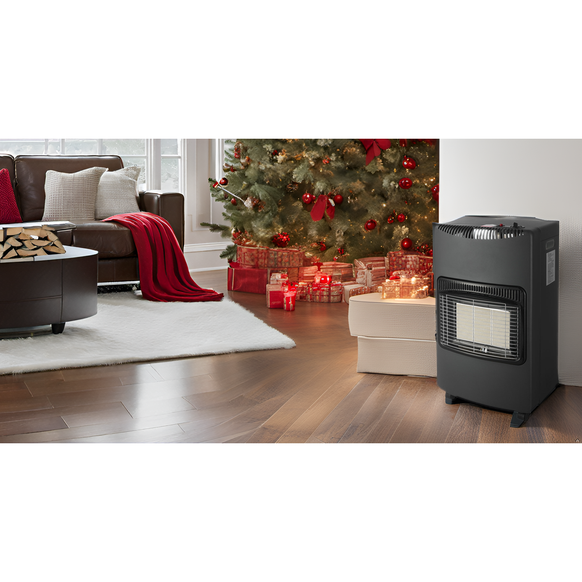 Intec - Poele à gaz pliable 4,2KW Pliable Noir Brûleur céramique Infrarouge Allumage Piezo Chauffage d'appoint gaz INTEC - Imagen 2
