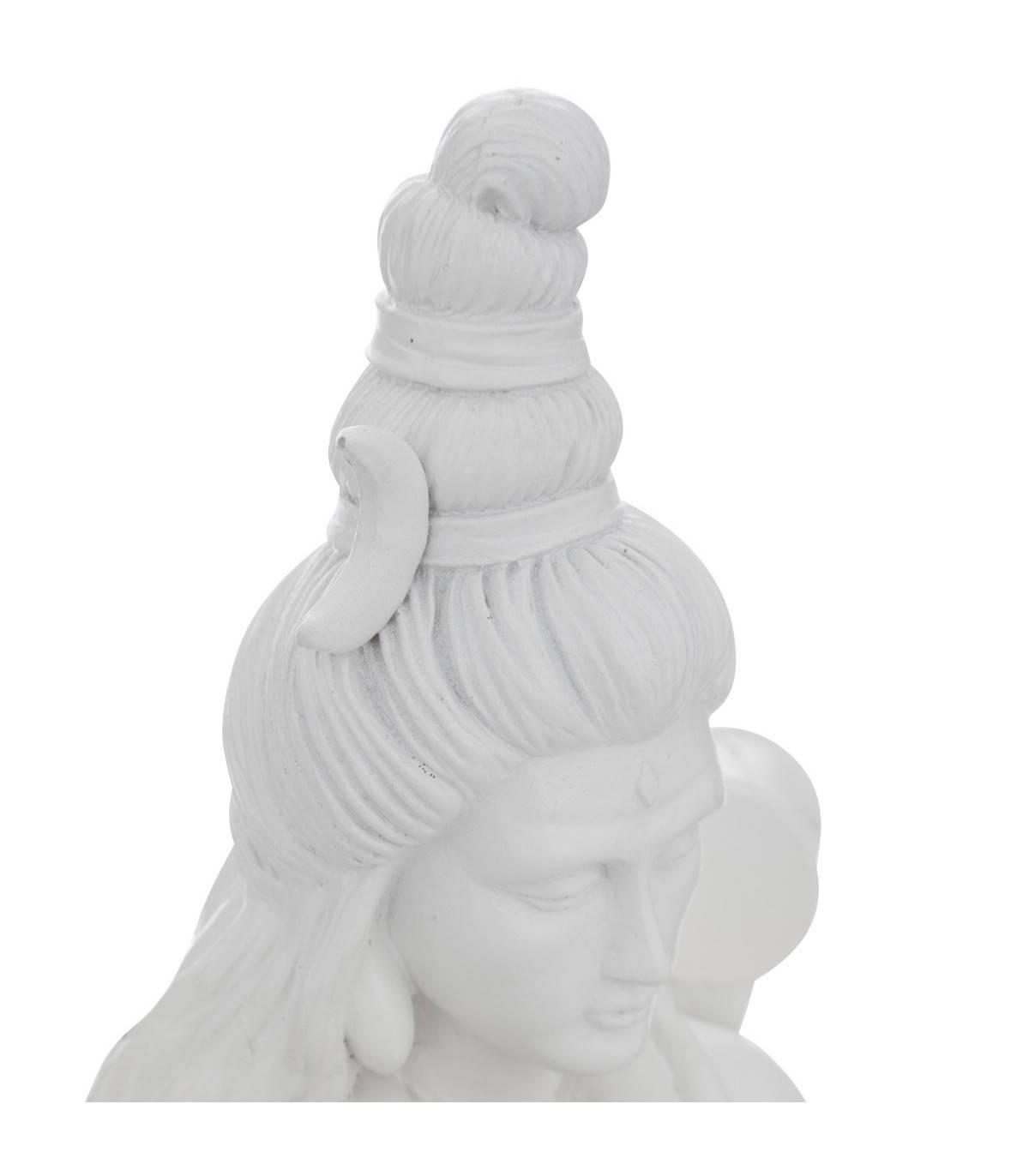 Objet déco Statue Shiva en résine Blanche H 28 cm - Imagen 2