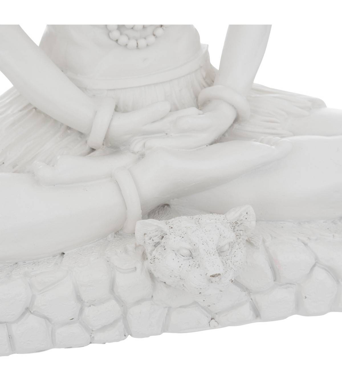 Objet déco Statue Shiva en résine Blanche H 28 cm - Imagen 3